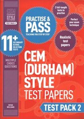 Practise and Pass 11plus CEM Test Papers - Test Pack 2, Test pack 2, Practise and Pass 11plus CEM Test Papers - Test Pack 2 цена и информация | Книги для подростков и молодежи | kaup24.ee