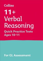11plus Verbal Reasoning Quick Practice Tests Age 10-11 (Year 6): For the 2023 Gl Assessment Tests цена и информация | Книги для подростков и молодежи | kaup24.ee