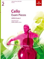 Cello Exam Pieces 2020-2023, ABRSM Grade 2, Part: Selected from the 2020-2023 syllabus цена и информация | Книги об искусстве | kaup24.ee
