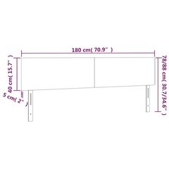 vidaXL voodipeatsid 2 tk, must, 90x5x78/88 cm, kangas цена и информация | Кровати | kaup24.ee