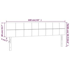 vidaXL voodipeatsid 2 tk, sinine, 80x5x78/88 cm, kangas hind ja info | Voodid | kaup24.ee