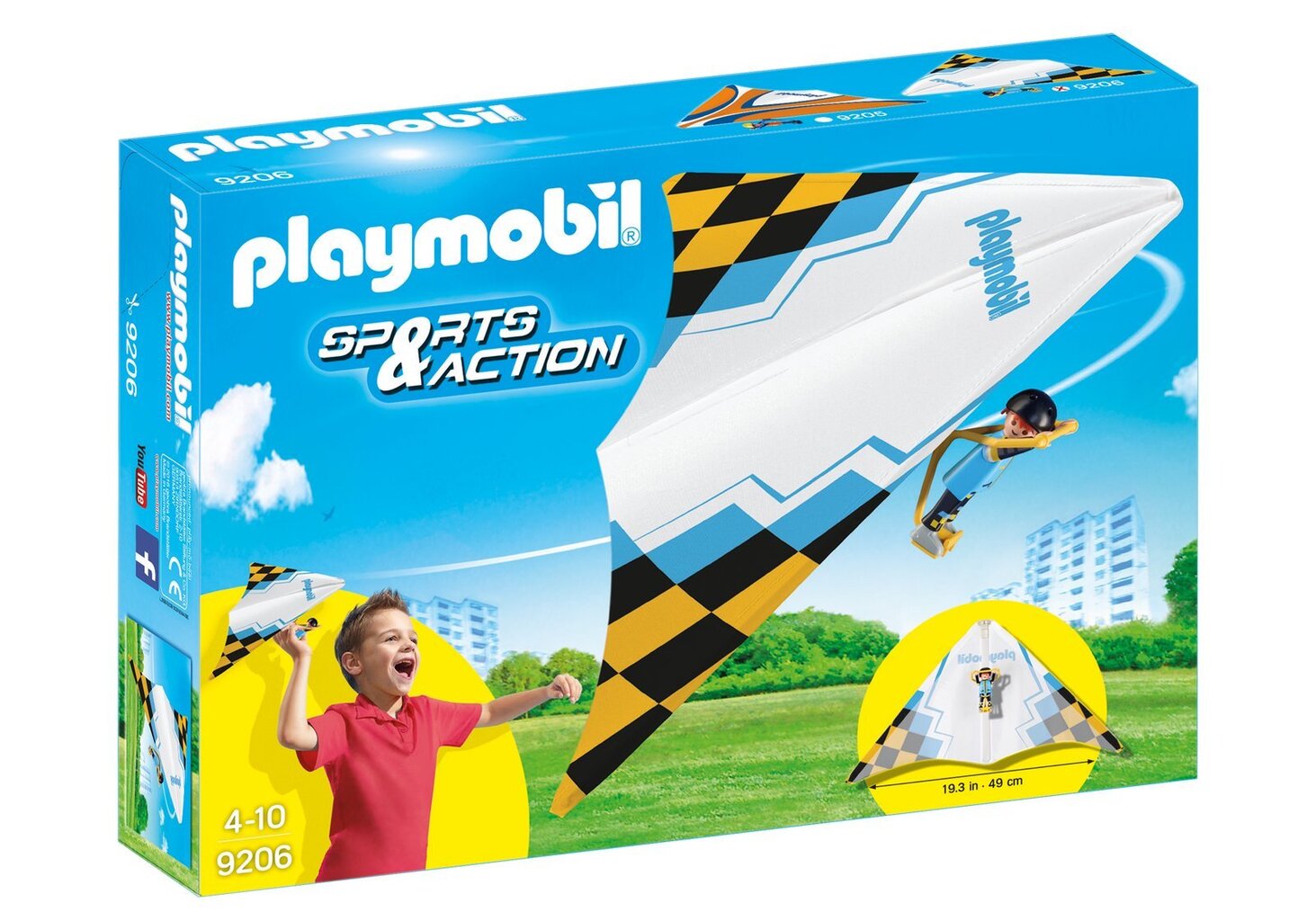 9206 PLAYMOBIL® Sports and Action Sinine deltaplaan цена и информация | Klotsid ja konstruktorid | kaup24.ee