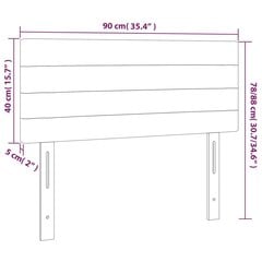 vidaXL voodipeats, tumehall, 90x5x78/88 cm, kangas hind ja info | Voodid | kaup24.ee