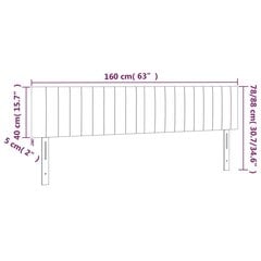 vidaXL voodipeatsid 2 tk, helehall, 80x5x78/88 cm, kangas hind ja info | Voodid | kaup24.ee