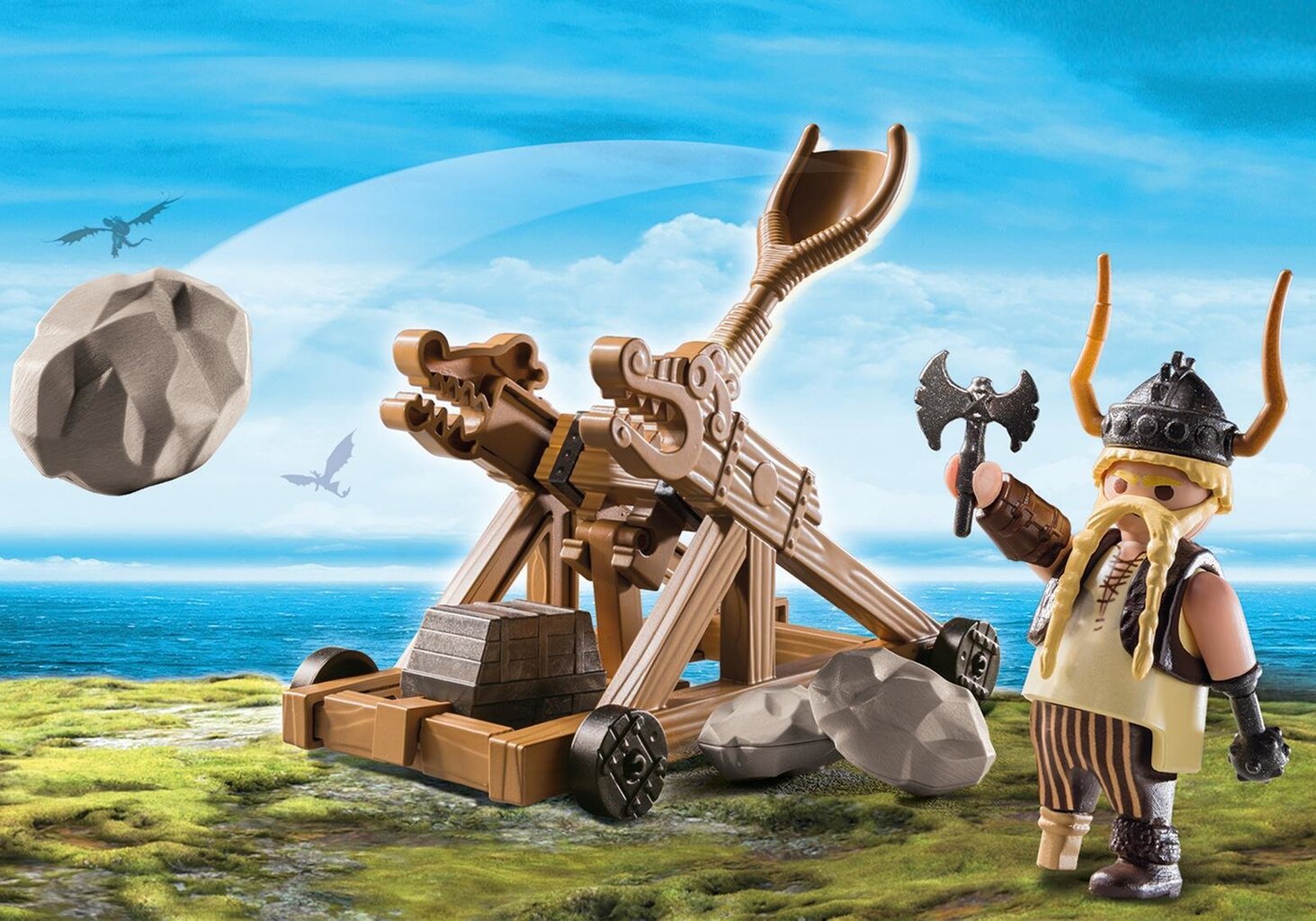 Playmobil Dragons Gobber katapuldiga 9245 цена и информация | Klotsid ja konstruktorid | kaup24.ee