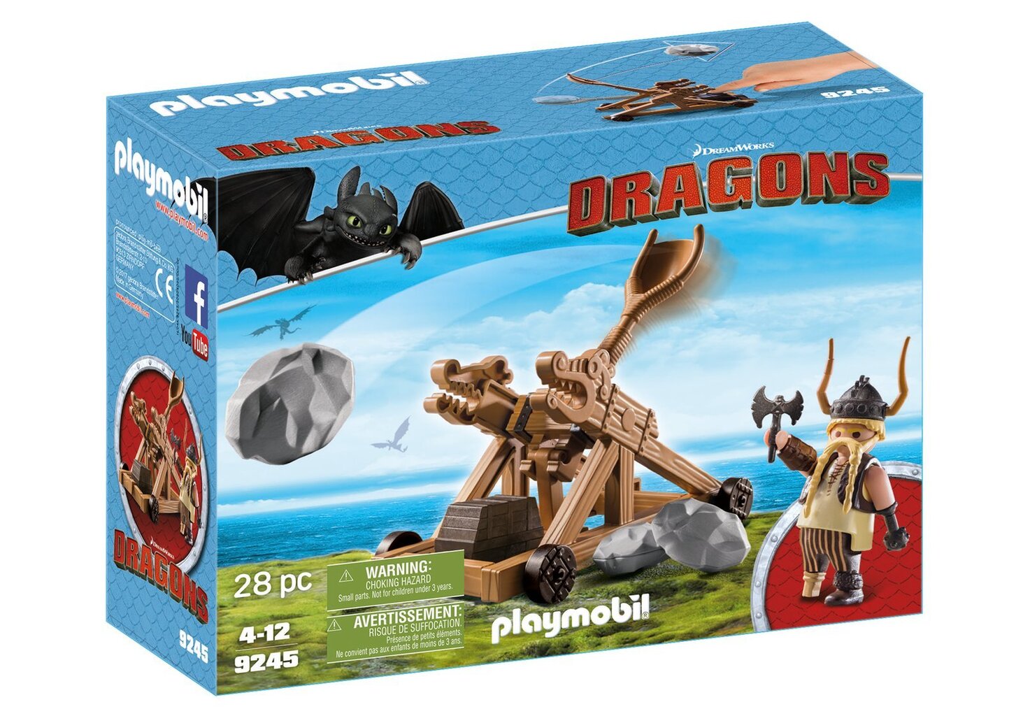 Playmobil Dragons Gobber katapuldiga 9245 цена и информация | Klotsid ja konstruktorid | kaup24.ee