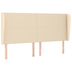 vidaXL voodipeats servadega, kreemjas, 203x23x118/128 cm, kangas цена и информация | Кровати | kaup24.ee