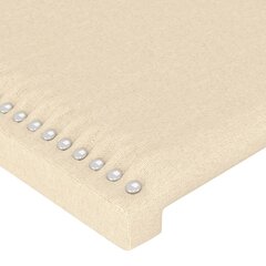 vidaXL voodipeats servadega, kreemjas, 93x23x118/128 cm, kangas hind ja info | Voodid | kaup24.ee