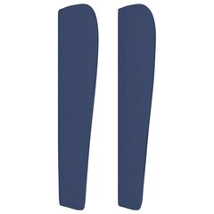 vidaXL voodipeats servadega, sinine, 203x23x118/128 cm, kangas hind ja info | Voodid | kaup24.ee