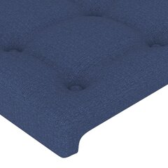 vidaXL voodipeats servadega, sinine, 147x23x118/128 cm, kangas hind ja info | Voodid | kaup24.ee