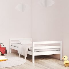 vidaXL voodiraam, valge, 80 x 200 cm, männipuit hind ja info | Voodid | kaup24.ee