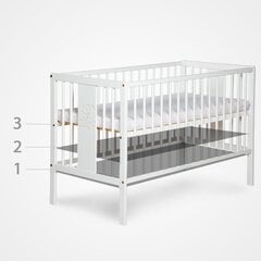 Кроватка детская Klups Sofie 120 x 60 cм, коричневая цена и информация | Детские кроватки | kaup24.ee