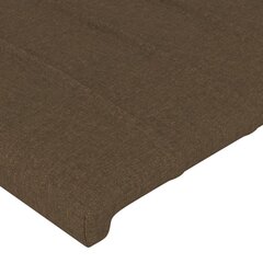 vidaXL voodiraam peatsiga, tumepruun, 120 x 200 cm, kangas hind ja info | Voodid | kaup24.ee