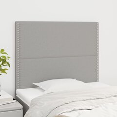 vidaXL voodipeatsid 2 tk, helehall, 100x5x78/88 cm, kangas цена и информация | Кровати | kaup24.ee