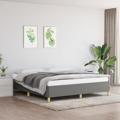 vidaXL voodiraam, tumehall, 160x200 cm, kangas hind ja info | Voodid | kaup24.ee