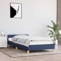 vidaXL voodiraam peatsiga, sinine, 80x200 cm, kangas цена и информация | Кровати | kaup24.ee