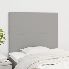 vidaXL voodipeatsid 2 tk, helehall, 90x5x78/88 cm, kangas цена и информация | Кровати | kaup24.ee