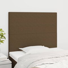 vidaXL voodipeatsid 2 tk, tumepruun, 90x5x78/88 cm, kangas цена и информация | Кровати | kaup24.ee