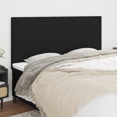 vidaXL voodipeatsid 4 tk, must, 100x5x78/88 cm, kangas цена и информация | Кровати | kaup24.ee