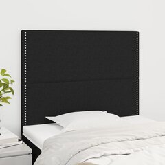 vidaXL voodipeatsid 2 tk, must, 90x5x78/88 cm, kangas цена и информация | Кровати | kaup24.ee