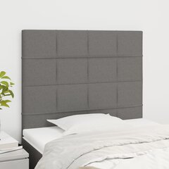 vidaXL voodipeatsid 2 tk, helehall, 90x5x78/88 cm, kangas цена и информация | Кровати | kaup24.ee