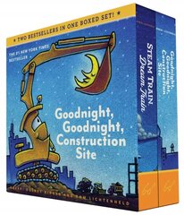 Goodnight, Goodnight, Construction Site and Steam Train, Dream Train Board Books Boxed Set: (Board Books for Babies, Preschool Books, Picture Books for Toddlers) hind ja info | Väikelaste raamatud | kaup24.ee