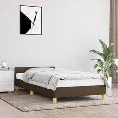 vidaXL voodiraam peatsiga, tumepruun, 80x200 cm, kangas цена и информация | Кровати | kaup24.ee