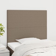 vidaXL voodipeatsid 2 tk, pruunikashall, 90x5x78/88 cm, kangas цена и информация | Кровати | kaup24.ee