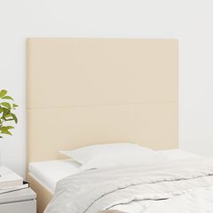 vidaXL voodipeatsid 2 tk, kreemjas, 90x5x78/88 cm, kangas цена и информация | Кровати | kaup24.ee