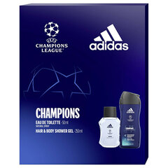 Komplekt Adidas Uefa Champions League Edition meestele: tualettvesi EDT, 50 ml + dušigeel, 250 ml hind ja info | Adidas Kosmeetika, parfüümid | kaup24.ee