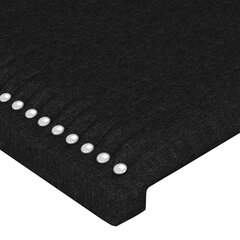 vidaXL voodiraam peatsiga, must, 200x200 cm, kangas hind ja info | Voodid | kaup24.ee