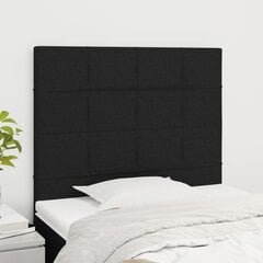 vidaXL voodipeatsid 2 tk, must, 90x5x78/88 cm, kangas цена и информация | Кровати | kaup24.ee