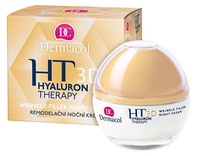 Kortsudevastane niisutav öökreem Dermacol Hyaluron Therapy 3D 50 ml hind ja info | Näokreemid | kaup24.ee