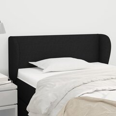 vidaXL voodipeats servadega, must, 93x23x78/88 cm, kangas hind ja info | Voodid | kaup24.ee