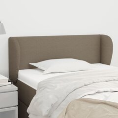 vidaXL voodipeats servadega, pruunikashall, 93 x 23 x 78/88 cm, kangas hind ja info | Voodid | kaup24.ee