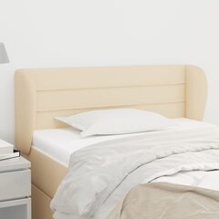 vidaXL voodipeats servadega, kreemjas, 93 x 23 x 78/88 cm, kangas hind ja info | Voodid | kaup24.ee