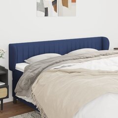 vidaXL voodipeats servadega, sinine, 203x23x78/88 cm, kangas hind ja info | Voodid | kaup24.ee