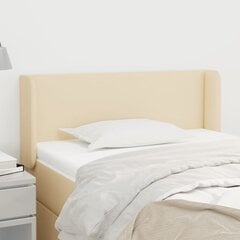vidaXL voodipeats servadega, kreemjas, 83x16x78/88 cm, kangas цена и информация | Кровати | kaup24.ee