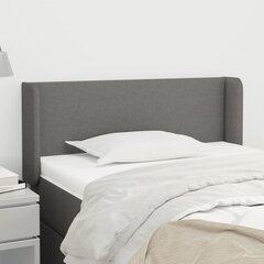 vidaXL voodipeats servadega, tumehall, 103x16x78/88 cm, kangas hind ja info | Voodid | kaup24.ee