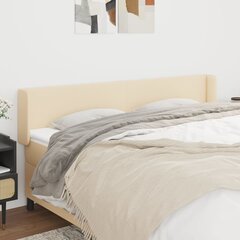 vidaXL voodipeats servadega, kreemjas, 183x16x78/88 cm, kangas hind ja info | Voodid | kaup24.ee