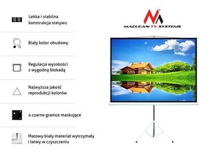 Maclean MC-536 72 дюйма 4:3 145X110 цена и информация | Экраны для проекторов | kaup24.ee