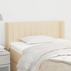 vidaXL voodipeats servadega, kreemjas, 93x16x78/88 cm, kangas hind ja info | Voodid | kaup24.ee