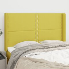 vidaXL voodipeats servadega, roheline, 147x16x118/128 cm, kangas hind ja info | Voodid | kaup24.ee