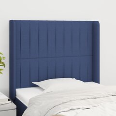 vidaXL voodipeats servadega, sinine, 103x16x118/128 cm, kangas hind ja info | Voodid | kaup24.ee