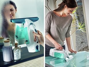 Вакуумный стеклоочиститель Dry&amp;amp;Clean со стеклоомывателем и ручкой 43cм Leifheit  цена и информация | Роботы для мытья окон, стеклоочистители | kaup24.ee