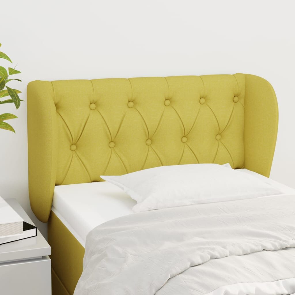 vidaXL voodipeats servadega, roheline, 83x23x78/88 cm, kangas hind ja info | Voodid | kaup24.ee