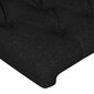 vidaXL voodipeats servadega, must, 103x23x78/88 cm, kangas hind ja info | Voodid | kaup24.ee