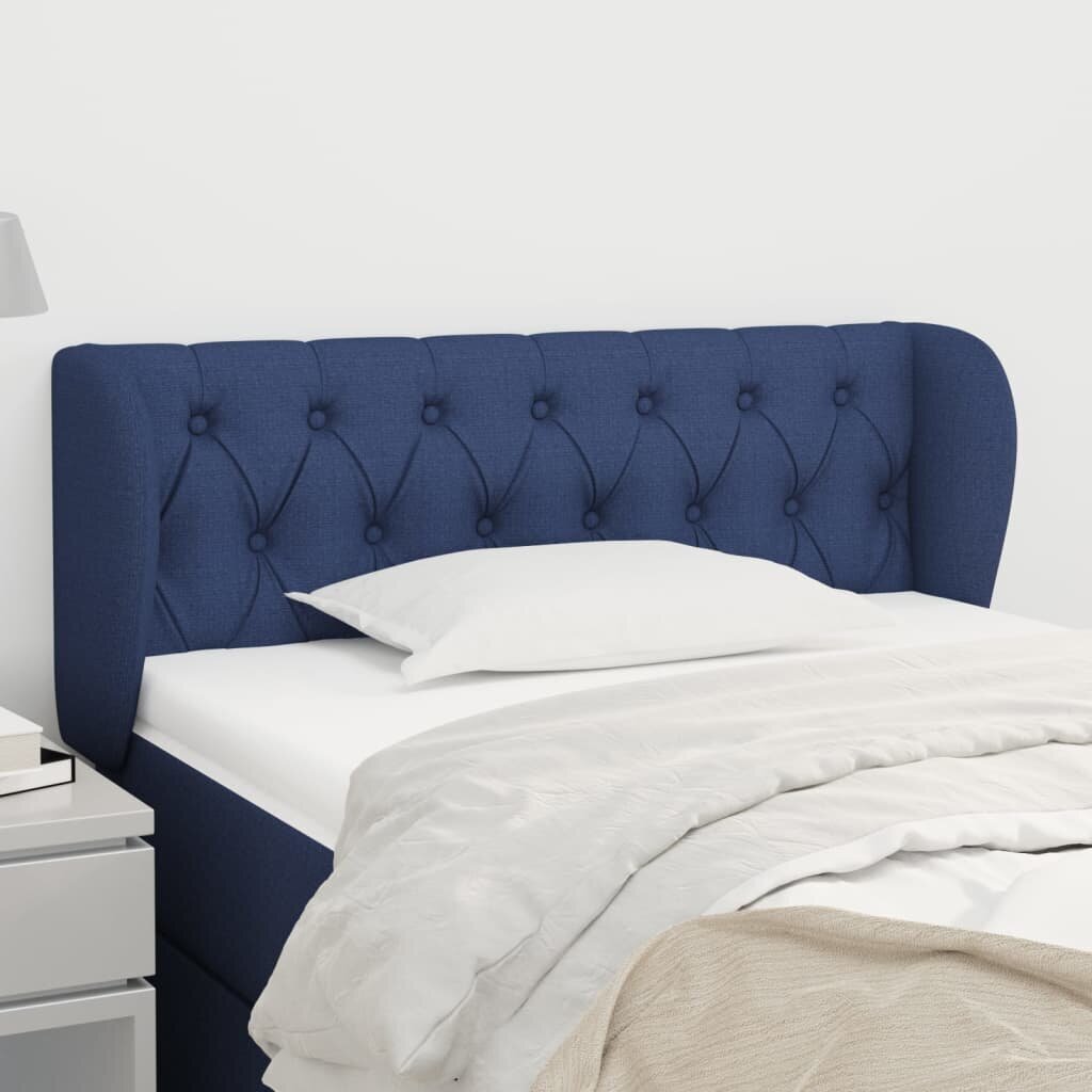 vidaXL voodipeats servadega, sinine, 103x23x78/88 cm, kangas hind ja info | Voodid | kaup24.ee