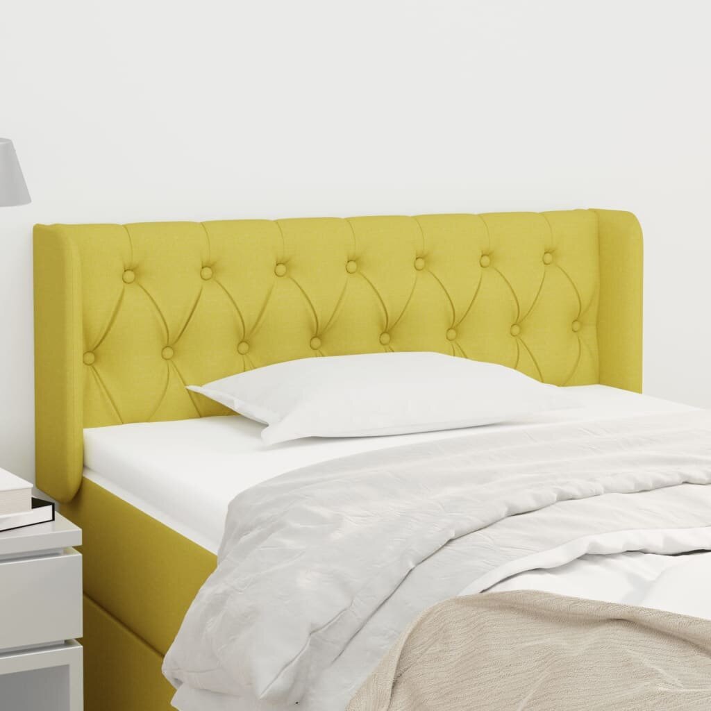 vidaXL voodipeats servadega, roheline, 103x16x78/88 cm, kangas hind ja info | Voodid | kaup24.ee