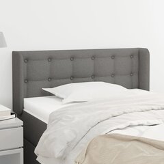 vidaXL voodipeats servadega, tumehall, 93x16x78/88 cm, kangas hind ja info | Voodid | kaup24.ee